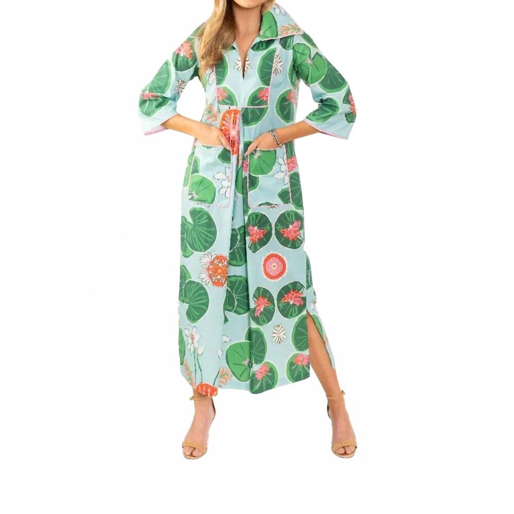 NEW HOUSE OF MBR lolli cassidy midi dress in lily pad